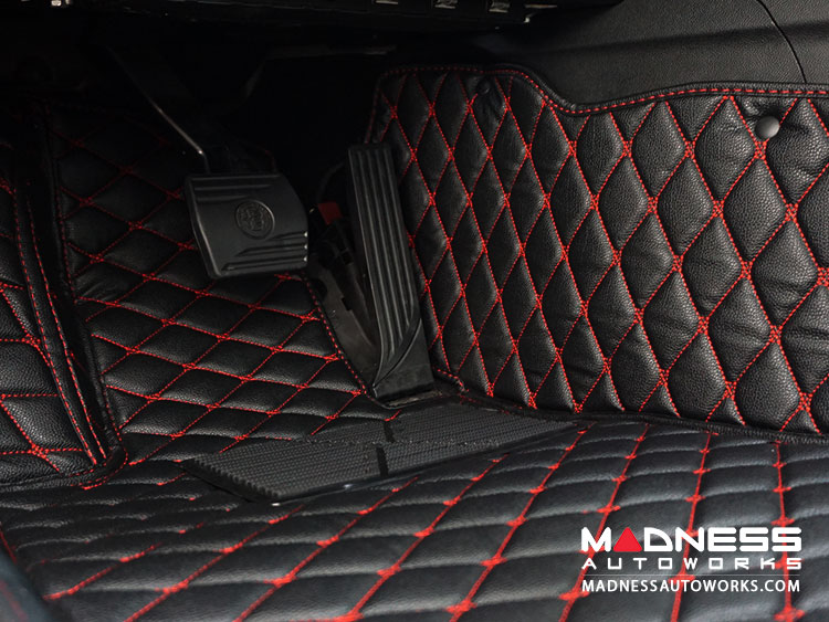 Jeep Renegade Floor Liner Set - Black w/ Red Stitching